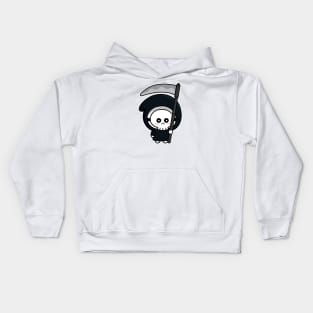 Cute Grim Reaper with Skull Mask Kids Hoodie